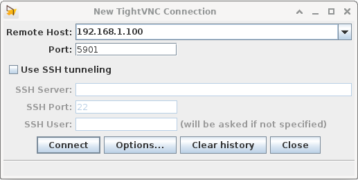 TightVNC connection